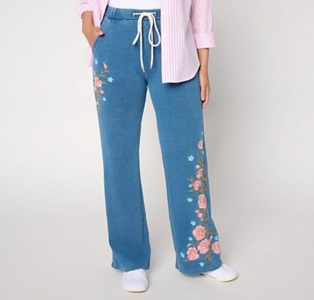 Driftwood Cloud French Terry Beverly Jeans Med Wash PM A720299 EUC MSRP $101